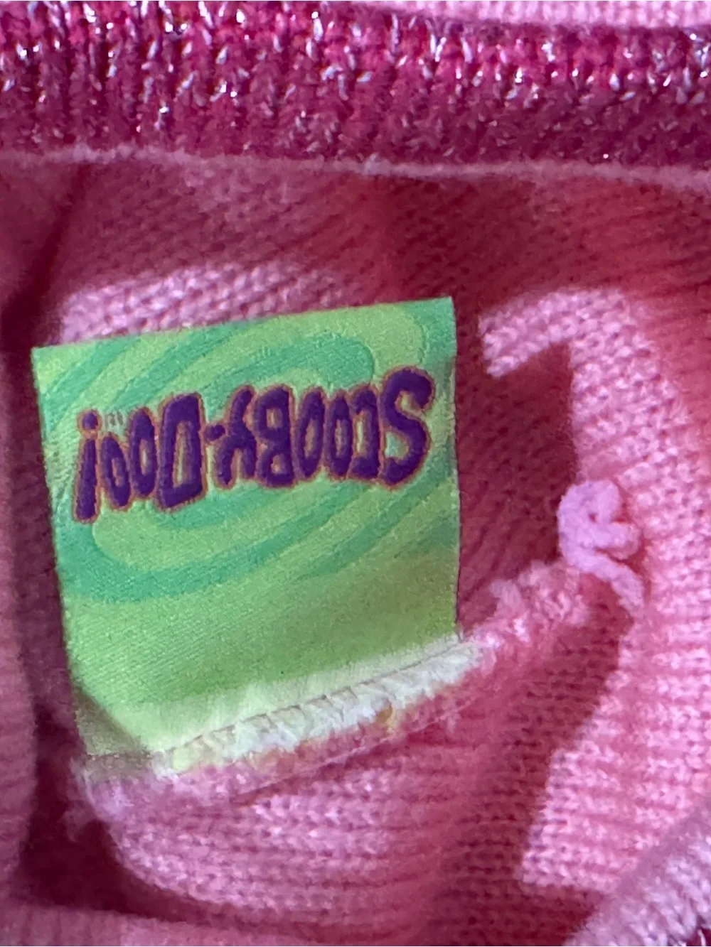 Girls Pink Scooby-Doo Heart Patch Knit Beanie Hat